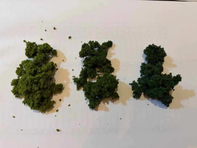 MIXED Green Clump Foliage, Woodland Scenic, Diorama, Scenery, Train track